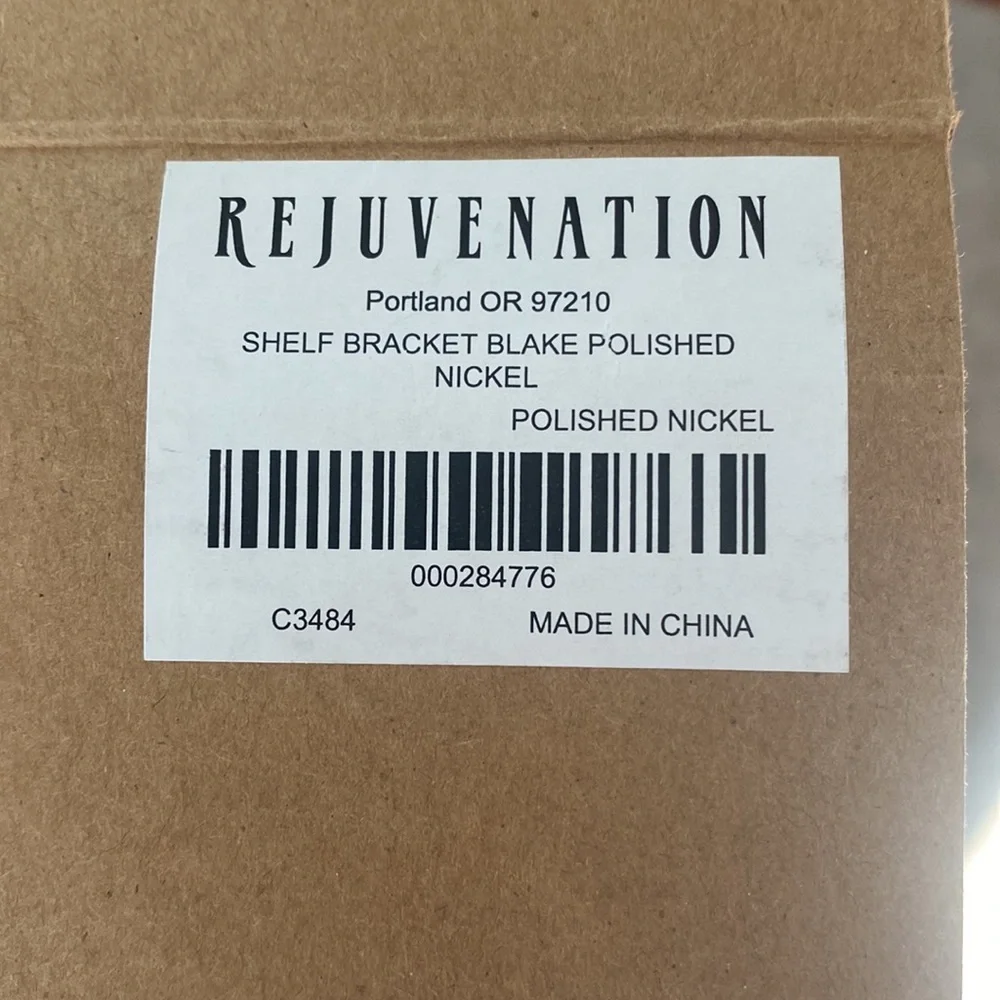 Rejuvenation Blake Polished Nickel Shelf Brackets Set of 2